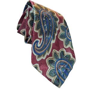 Aquascutum Men's Multicolor Paisley Silk Neck Tie